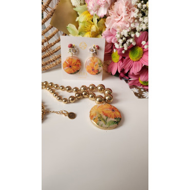 Necklace Set Yellow Blossom