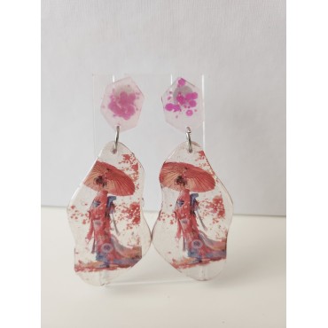 Earrings Pink Sakura