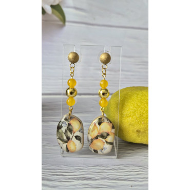 Earrings Lemons Citrine