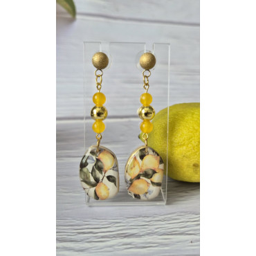 Earrings Lemons Citrine