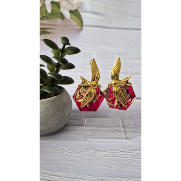 Earrings Birds Love
