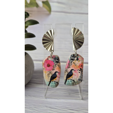 Earrings Bird Fen