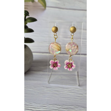 Обеци Розово Лале