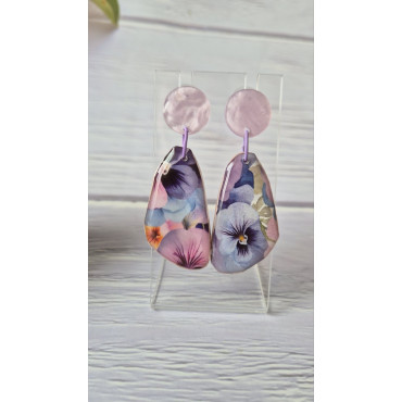 Earrings Purple Autumn