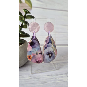 Earrings Purple Autumn