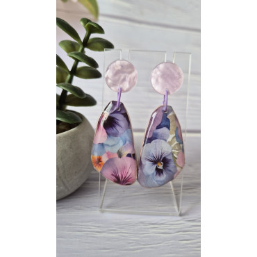 Обеци Лилава Есен