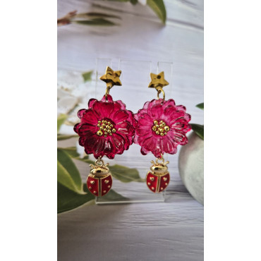 Earrings Ladybug 
