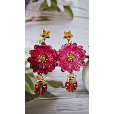 Earrings Ladybug 