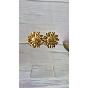 Earrings Sunflower Steel