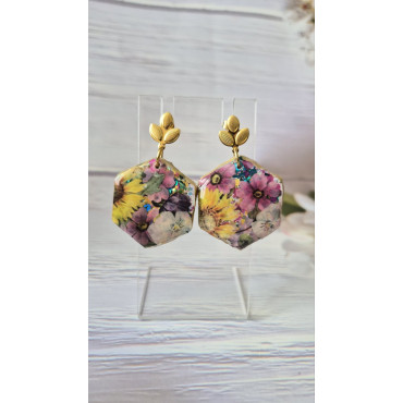 Обеци Дъга в Букет от Цветя