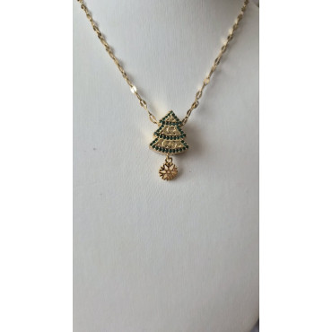 Necklace Green Christmas Tree