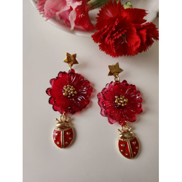 Earrings Ladybug 