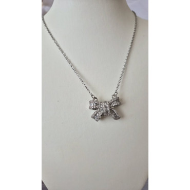 Колие Сребърна Панделка