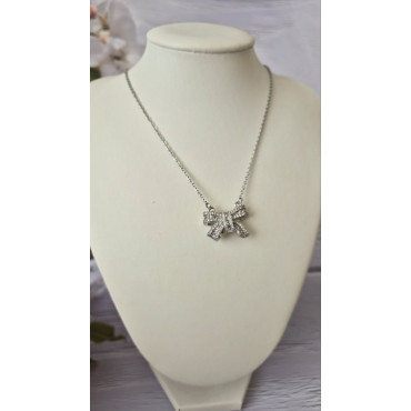 Колие Сребърна Панделка