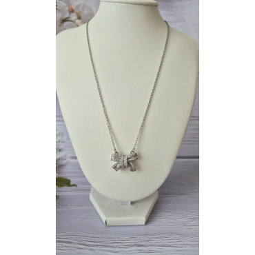 Колие Сребърна Панделка