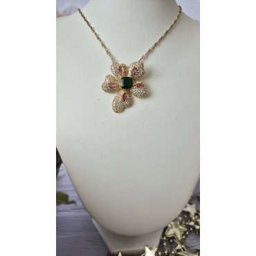 Колие Зелен Кристал