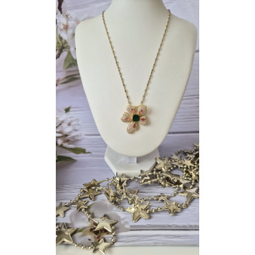 Колие Зелен Кристал