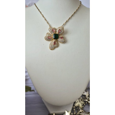 Колие Зелен Кристал