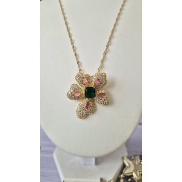 Колие Зелен Кристал