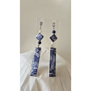 Earrings Blue Crane 