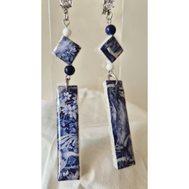 Earrings Blue Crane 
