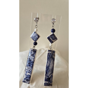 Earrings Blue Crane 