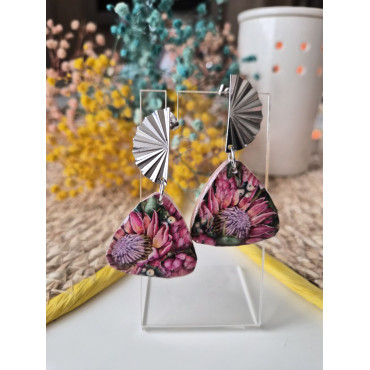 Обеци Божурено Ветрило