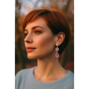 Обеци Розови Тикви