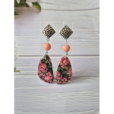 Обеци Лилави Божури в Гората