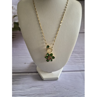 Колие Зелено и Розово Разцъфване