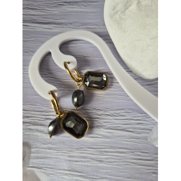 Earrings Hoops Fresh Pearl