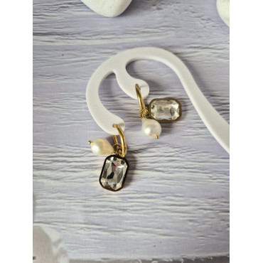 Earrings Hoops Fresh Pearl