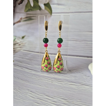 Earrings Green Spring
