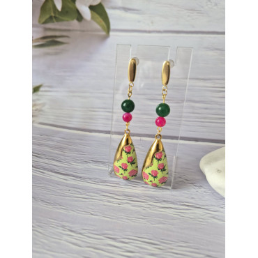 Earrings Green Spring