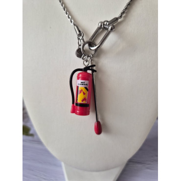 Necklace Silver Girl on Fire