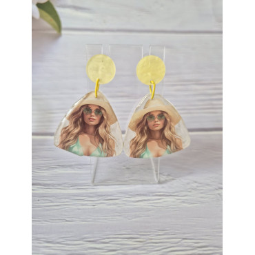 Earrings Girl On Vacation
