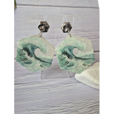 Earrings Transparent Waves Two