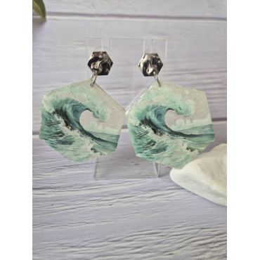 Earrings Transparent Waves Two