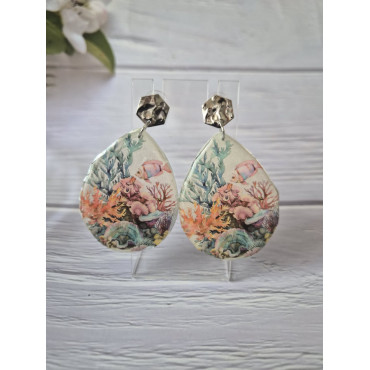 Earrings Corals In the Sea Two