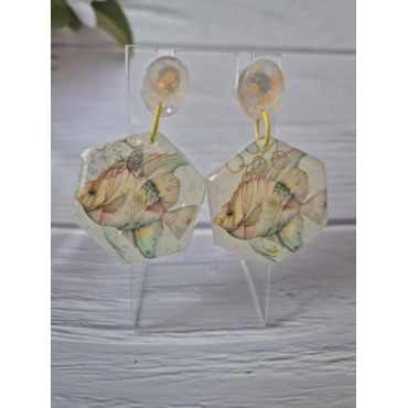Earrings Yellow Fish