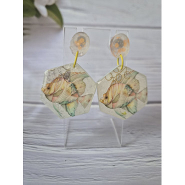 Earrings Yellow Fish