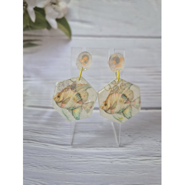 Earrings Yellow Fish