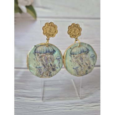Earrings Sea Jelly Fish Two