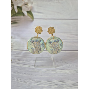 Earrings Sea Jelly Fish Two