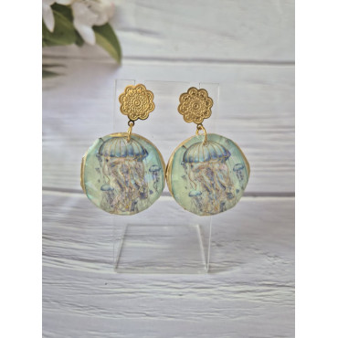 Earrings Sea Jelly Fish Two