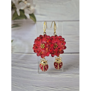 Earrings Ladybug 