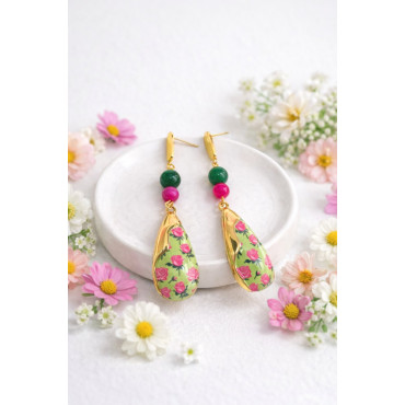 Earrings Green Spring