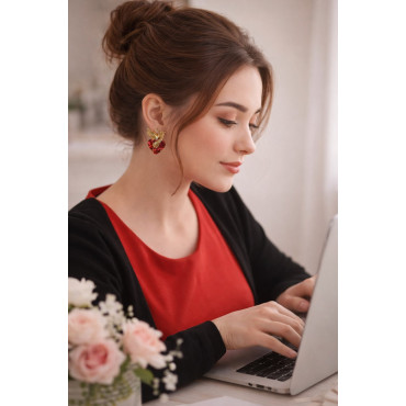 Earrings Birds Love Life