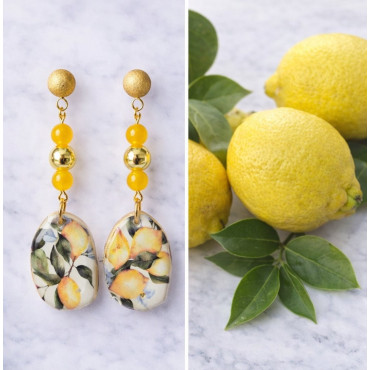 Earrings Lemons Citrine