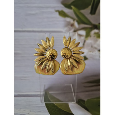 Earrings Half Sunny flower